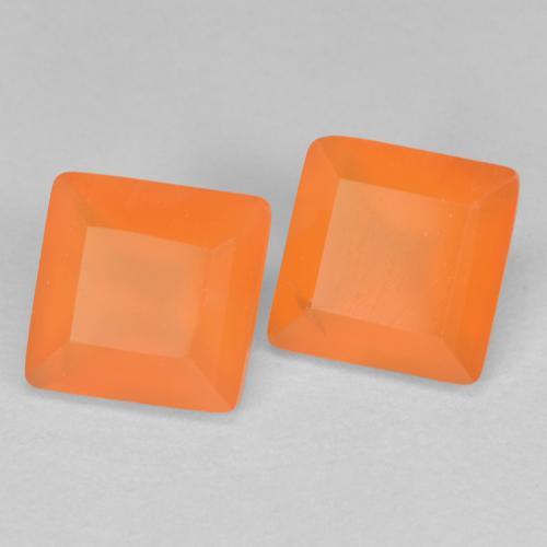 Achetez naturel 1.28ct Orange foncé Cornaline gems, Carré, En provenance Brésil chez GemSelect. En stock, livraison internationale!