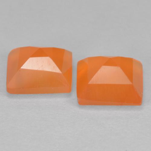 Achetez naturel 1.28ct Orange foncé Cornaline gems, Carré, En provenance Brésil chez GemSelect. En stock, livraison internationale!