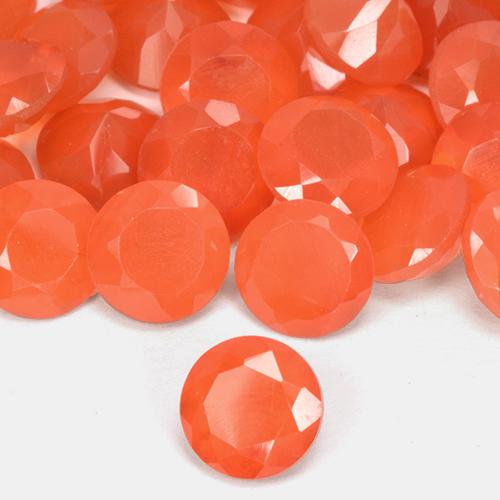 Achetez naturel 5,15ct orange feu cornaline gems, coupe roude, en provenance inde chez gemselect. en stock, livraison internationale!
