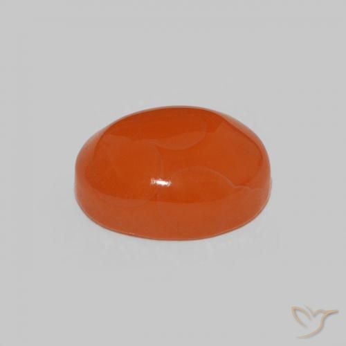 Cornaline Orange rouge foncé naturelle ovale, 2.18 ct, Opaque
