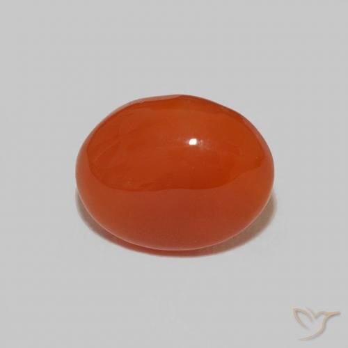 2.28ct Naturel Orange chaud Cornaline, ovale, Opaque
