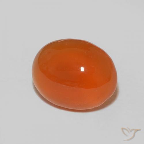 Cornaline Orange intense naturelle ovale, 2.48 ct, Opaque