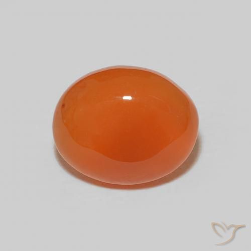 2.74ct Naturel Orange intense Cornaline, ovale, Opaque