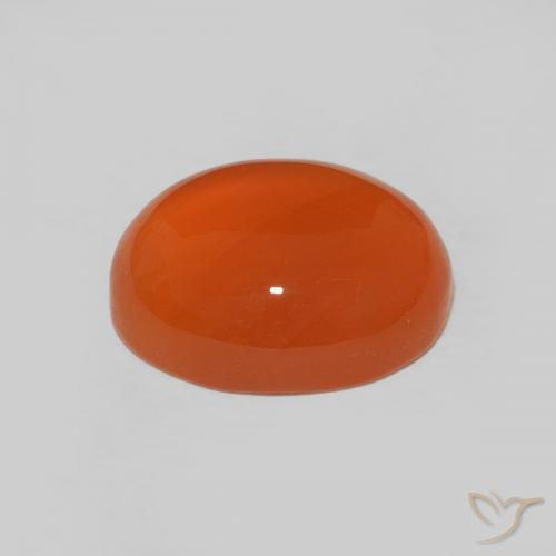 Cornaline Orange intense naturelle ovale, 2.74 ct, Opaque