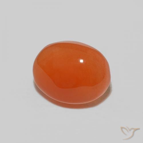 Cornaline Orange rouge foncé naturelle ovale, 2.22 ct, Opaque