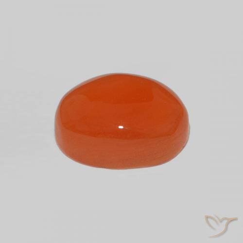 Cornaline Orange rouge foncé naturelle ovale, 2.22 ct, Opaque