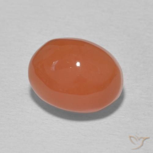 Cornaline Orange moyen naturelle ovale, 3.63 ct, Opaque