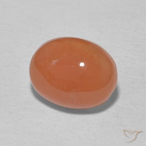 Cornaline Orange clair naturelle ovale, 2.95 ct, Opaque