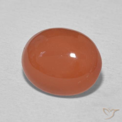Cornaline Orange moyen naturelle ovale, 3.15 ct, Opaque