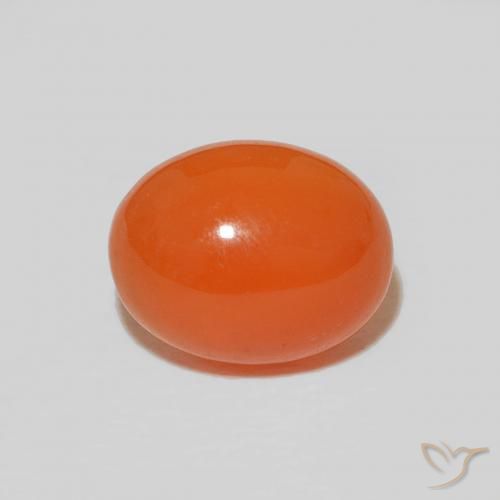 Cornaline Orange rouge foncé naturelle Coupe ovale, 2.17 ct, Opaque