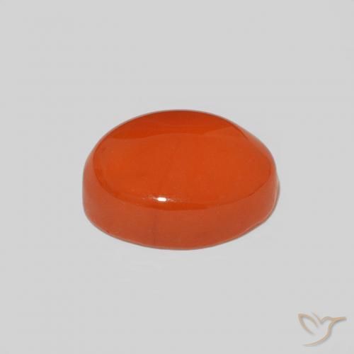 Cornaline Orange moyen naturelle ovale, 2.04 ct, Opaque
