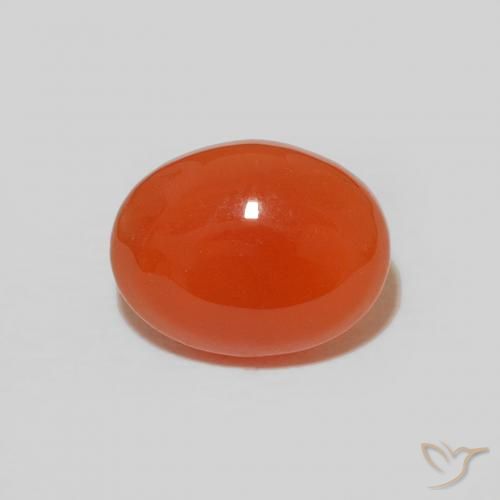 1.77ct Naturel Orange intense Cornaline, ovale, Opaque