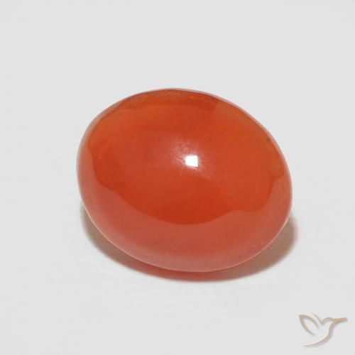 Cornaline Orange moyen naturelle ovale, 2.52 ct, Opaque