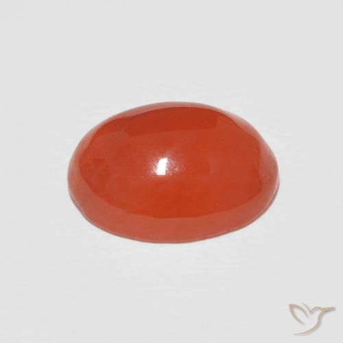 Cornaline Orange moyen naturelle ovale, 2.52 ct, Opaque