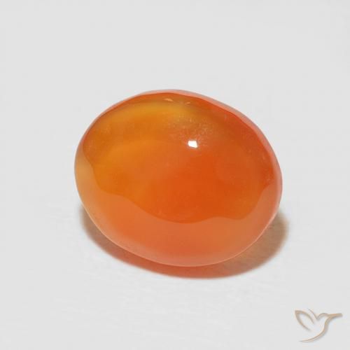 Cornaline Orange moyen naturelle ovale, 2.58 ct, Opaque