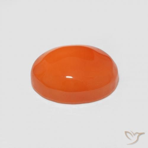 Cornaline Orange moyen naturelle ovale, 2.58 ct, Opaque