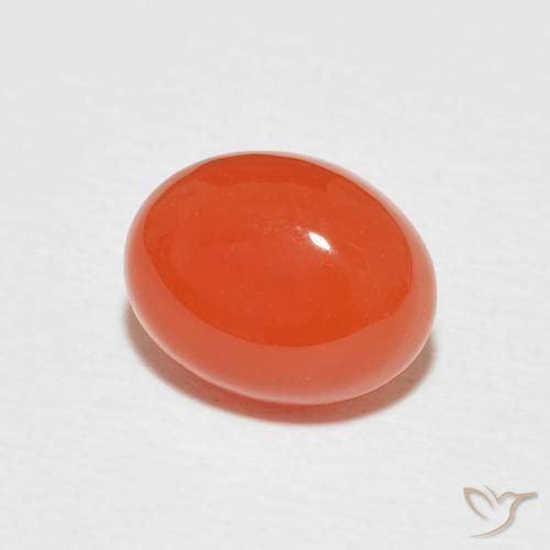 Cornaline Orange intense naturelle ovale, 2.08 ct, Opaque