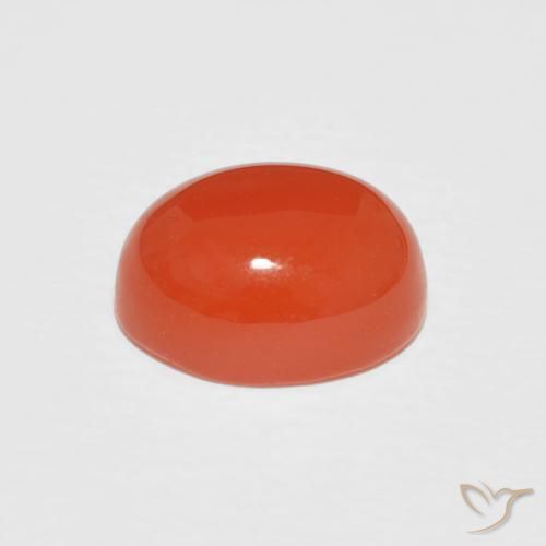 Cornaline Orange intense naturelle ovale, 2.08 ct, Opaque
