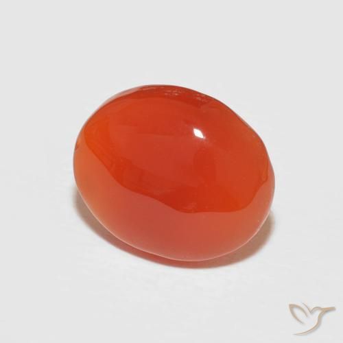 Cornaline Orange feu naturelle ovale, 2.67 ct, Opaque