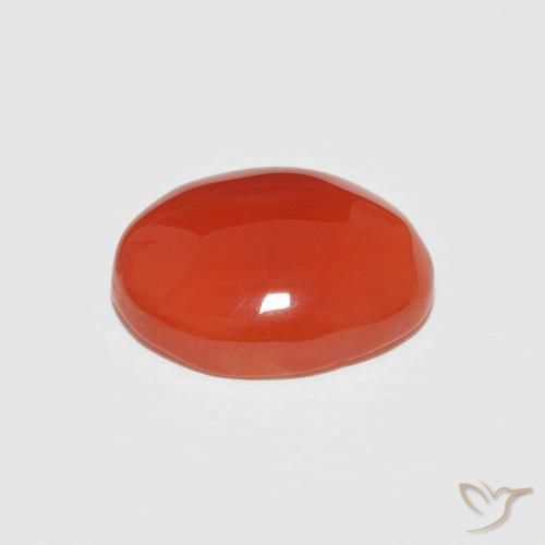 Cornaline Orange feu naturelle ovale, 2.67 ct, Opaque