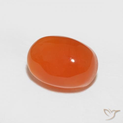 Cornaline Orange feu naturelle ovale, 1.81 ct, Opaque