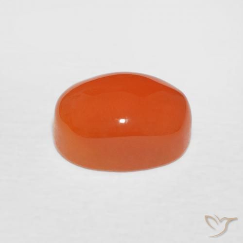 Cornaline Orange feu naturelle ovale, 1.81 ct, Opaque
