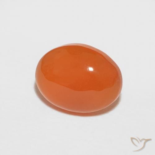 Cornaline Orange feu naturelle ovale, 1.78 ct, Opaque