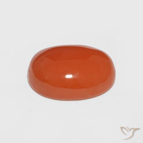 Cornaline Orange moyen naturelle ovale, 2.47 ct, Opaque