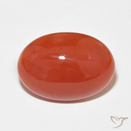 26.59ct Naturel Rouge feu Cornaline, ovale, Opaque