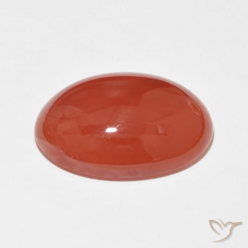Cornaline Rouge feu naturelle ovale, 26.59 ct, Opaque