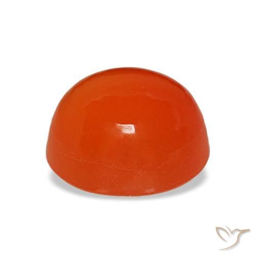 Cornaline orange naturelle coupe roude, 1,98 ct, transparent