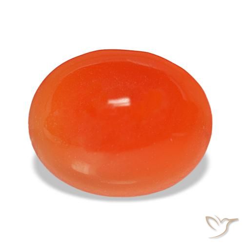 Cornaline orange de 2,29 ct, ovale, translucide