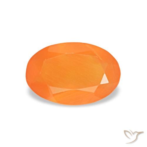 Cornaline orange de 0,35 ct, ovale, transparent