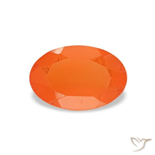 Cornaline orange de 0,40 ct, ovale, transparent