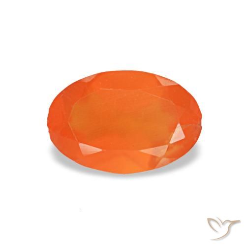 Cornaline orange de 0,34 ct, ovale, transparent