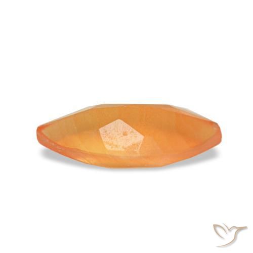 Cornaline orange naturelle marquise, 0,43 ct, transparent