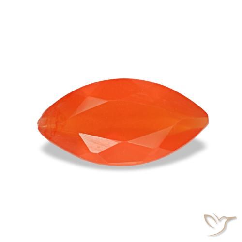 Cornaline orange naturelle marquise, 0,44 ct, transparent