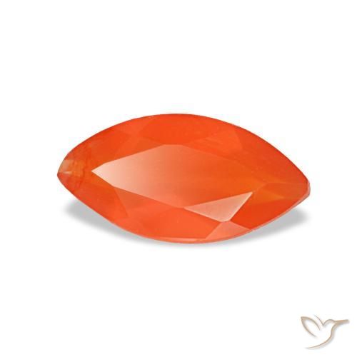 Cornaline orange naturelle marquise, 0,44 ct, transparent