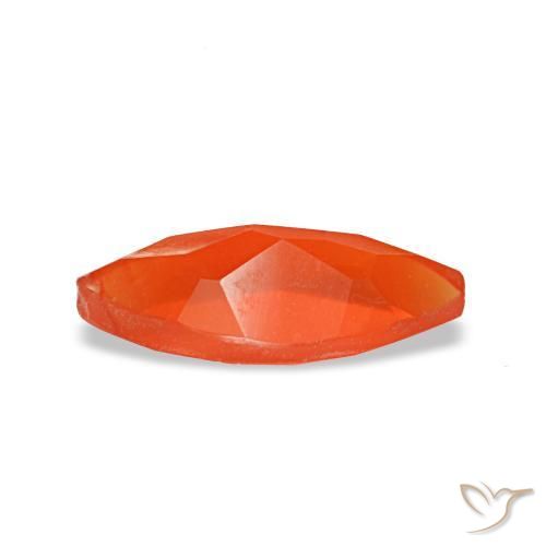 Cornaline orange naturelle marquise, 0,44 ct, transparent