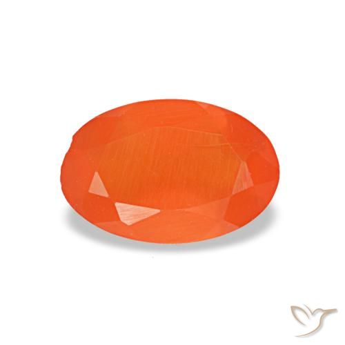 Cornaline orange de 0,34 ct, ovale, transparent