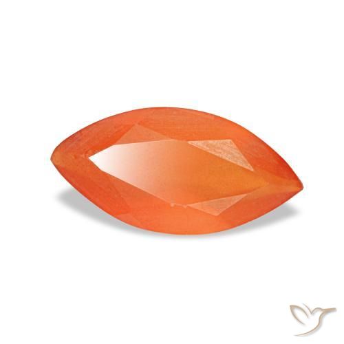 Cornaline orange naturelle marquise, 0,39 ct, transparent