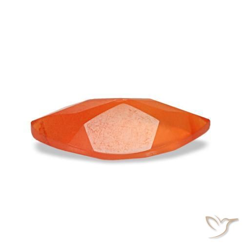 Cornaline orange naturelle marquise, 0,39 ct, transparent