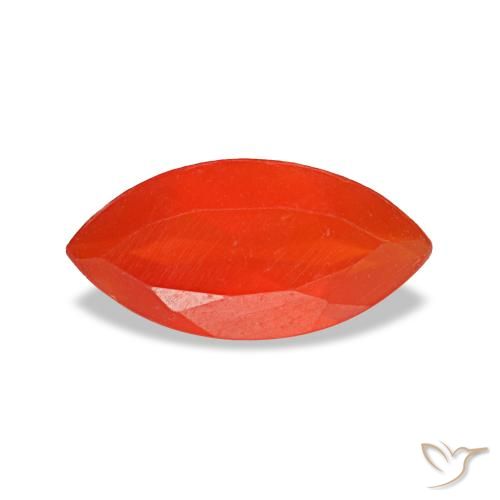 Cornaline orange naturelle marquise, 0,44 ct, transparent