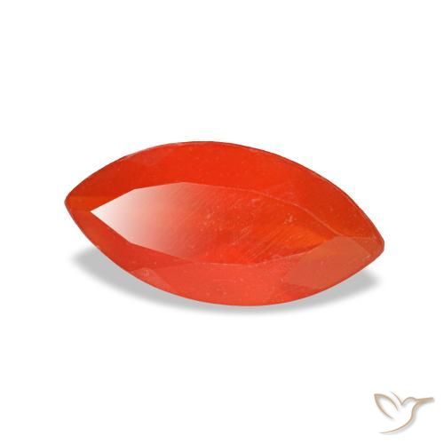 Cornaline orange naturelle marquise, 0,44 ct, transparent