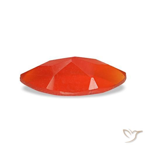 Cornaline orange naturelle marquise, 0,44 ct, transparent