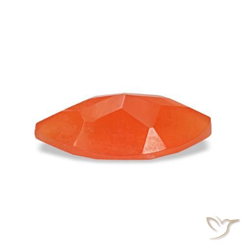 Cornaline orange naturelle marquise, 0,48 ct, transparent
