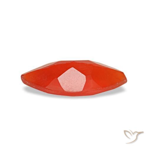 Cornaline orange naturelle marquise, 0,38 ct, transparent