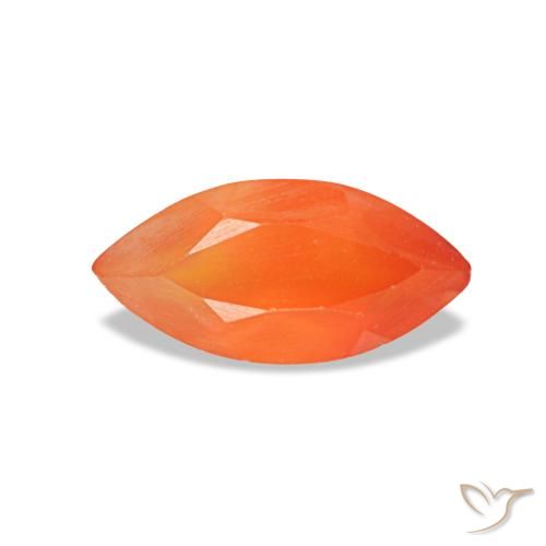 Cornaline orange de 0,47 ct, marquise, transparent