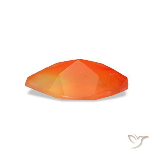 Cornaline orange naturelle marquise, 0,47 ct, transparent