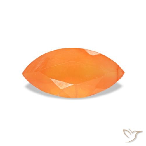 Cornaline orange de 0,46 ct, marquise, transparent